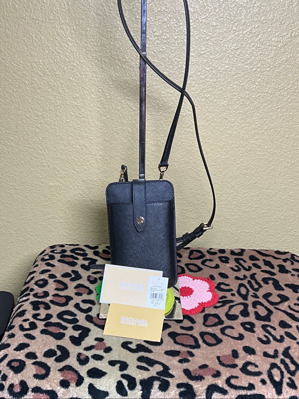 NWT Michael Kors Black Crossbody Phone Bag
